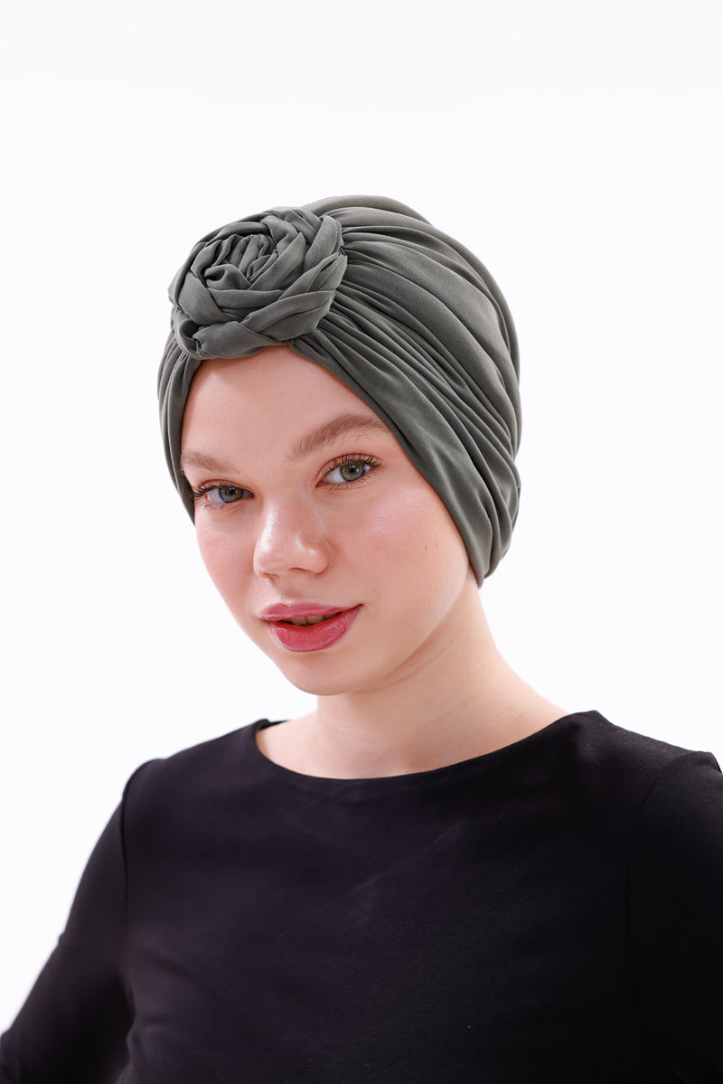 QF 1800 Handmade Turban Khaki