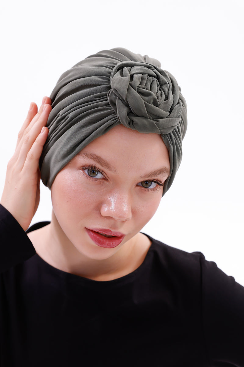 QF 1800 Handmade Turban Khaki