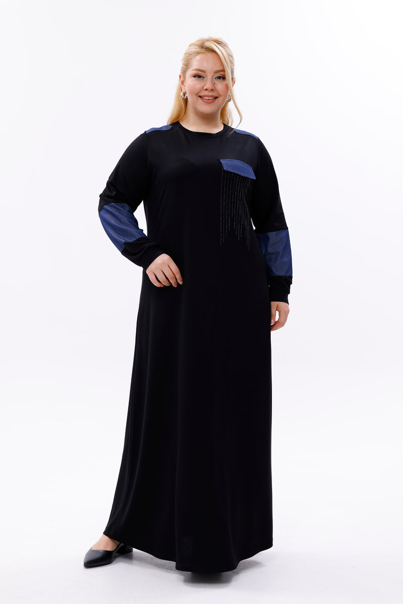 MSB Rami Garnished Dress Black