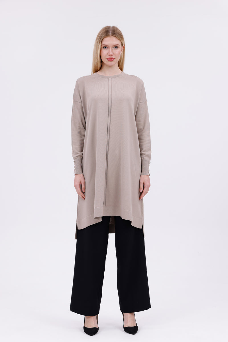 ZZ Balca Knitted Winter Tunic Beige
