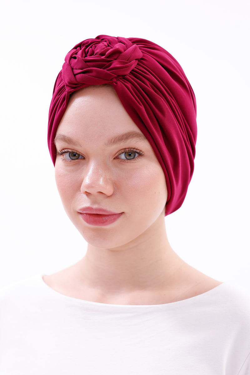 QF 1800 Handmade Turban Fuchia
