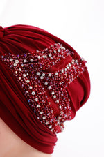 QF 1834 Rhinestone Handmade Turban Ivy
