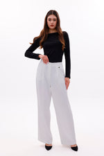 SZ Yandex Pleted Wide Pants Ecru