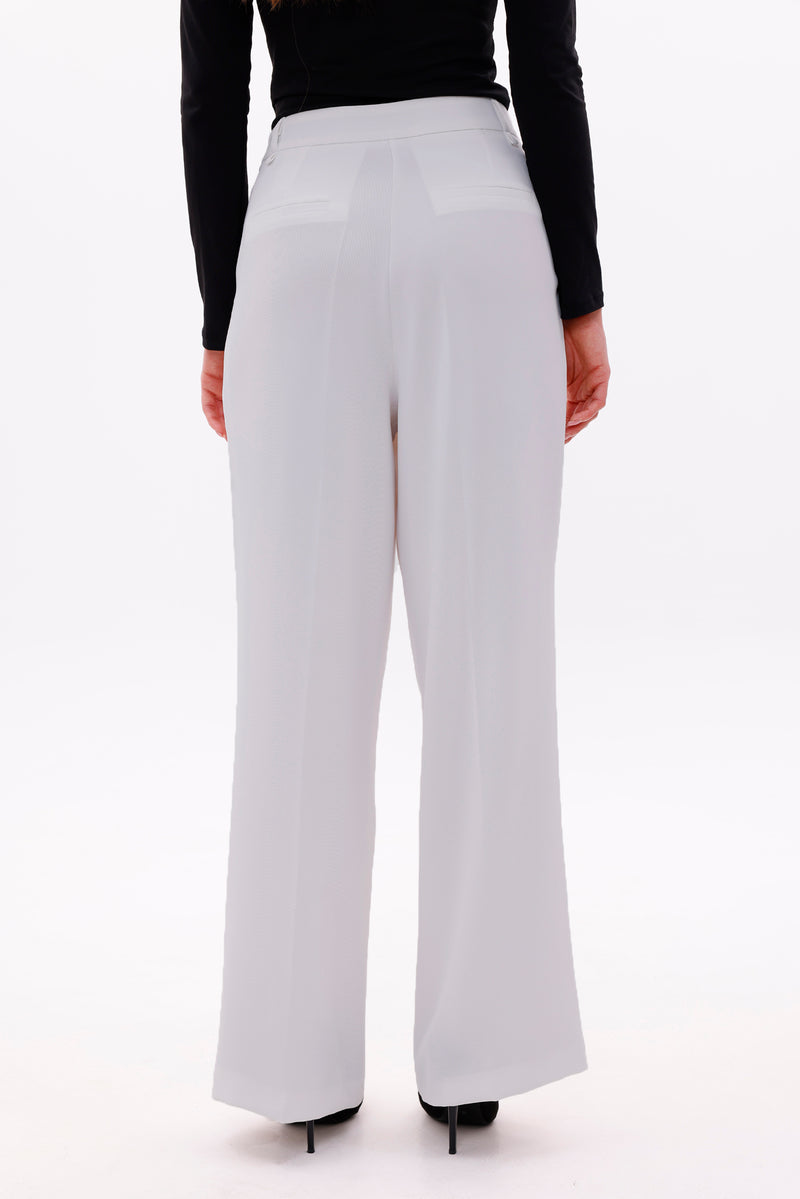 SZ Yandex Pleted Wide Pants Ecru