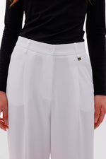 SZ Yandex Pleted Wide Pants Ecru