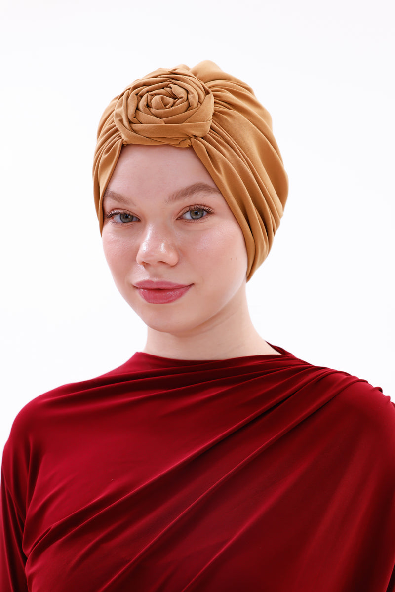 QF 1816 Handmade Turban Mustard