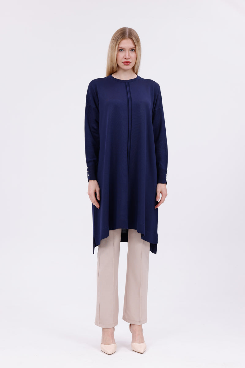 ZZ Balca Knitted Winter Tunic Navy Blue
