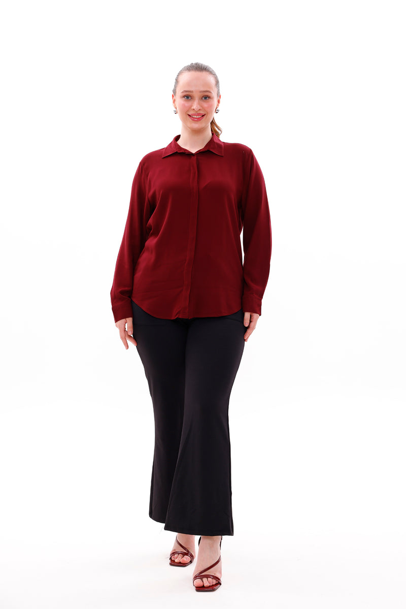 ENS Viscose Shirt Burgundy