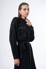 MissWhence Lace Detailed Silk Dress Black