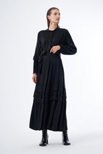 MissWhence Lace Detailed Silk Dress Black