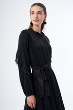 MissWhence 36528 Long Zipup Cape Black