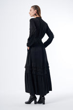 MissWhence 36528 Long Zipup Cape Black