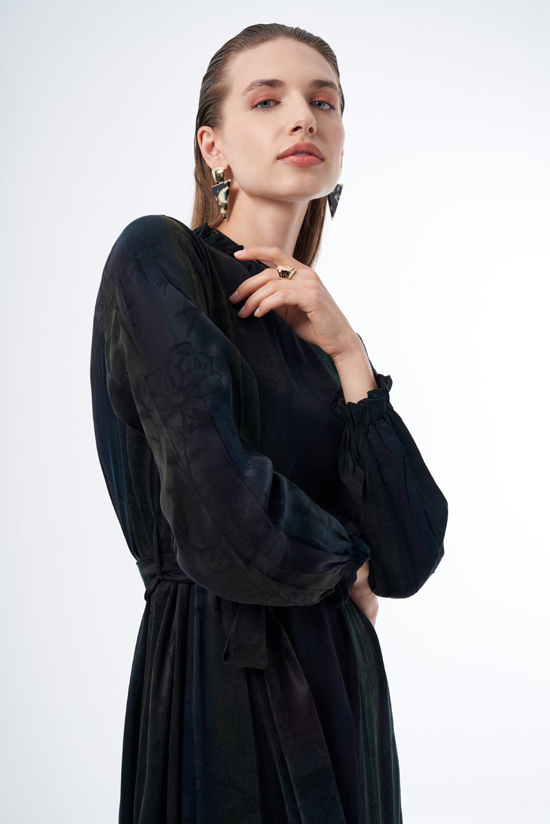 MissWhence Black Qupra Silk Dress