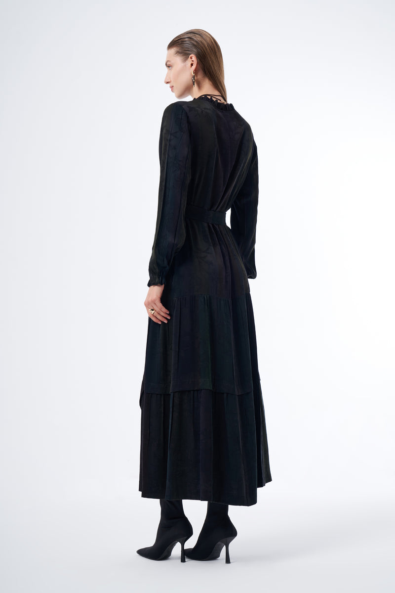 MissWhence Black Qupra Silk Dress