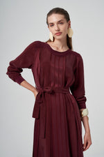 MissWhence 36820 Silk Dress Burgundy