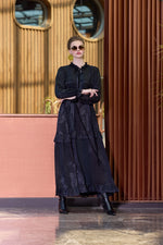 MissWhence Silk Rainbow Dress Black