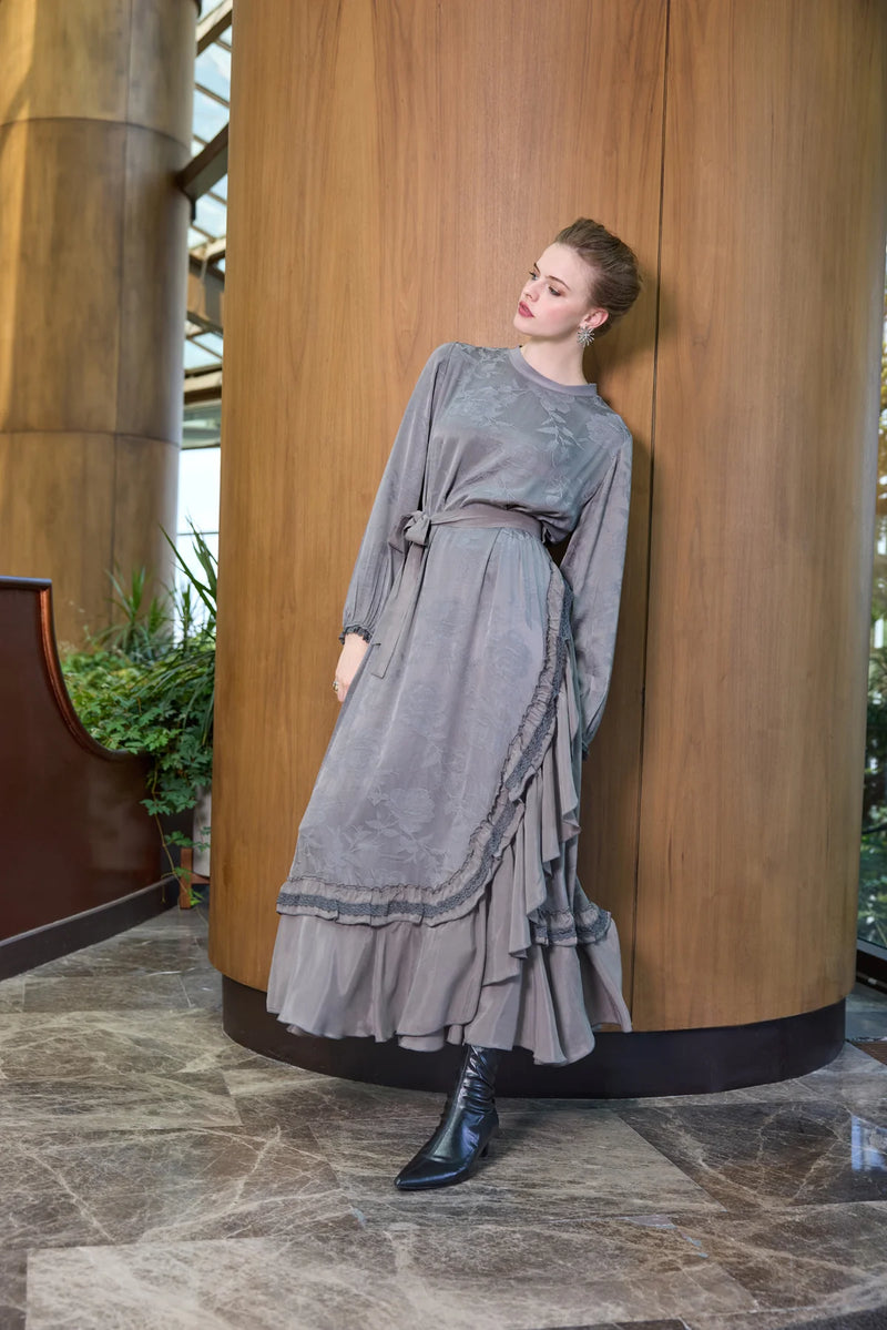 MissWhence 38806 Silk Dress Gray