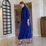 MissWhence 35800 Silk Dress Sax Blue