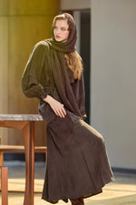 MissWhence 38818 Lace Qupra Silk Dress Brown
