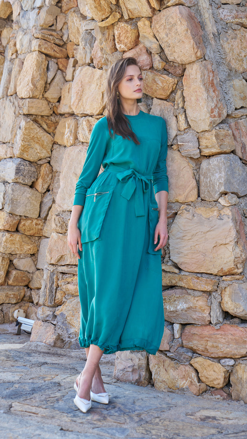 MissWhence 33811 Silk Dress Green