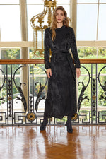 MissWhence 38801 Silk And Velvet Dress Black
