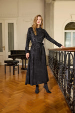 MissWhence 38801 Silk And Velvet Dress Black