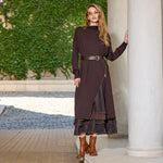 MissWhence Knitted 2 Pc Dress Brown