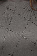 MSB Cotton Beaded Dtld Dress Gray