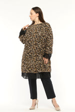 DL 204B Leopard Tunic Black