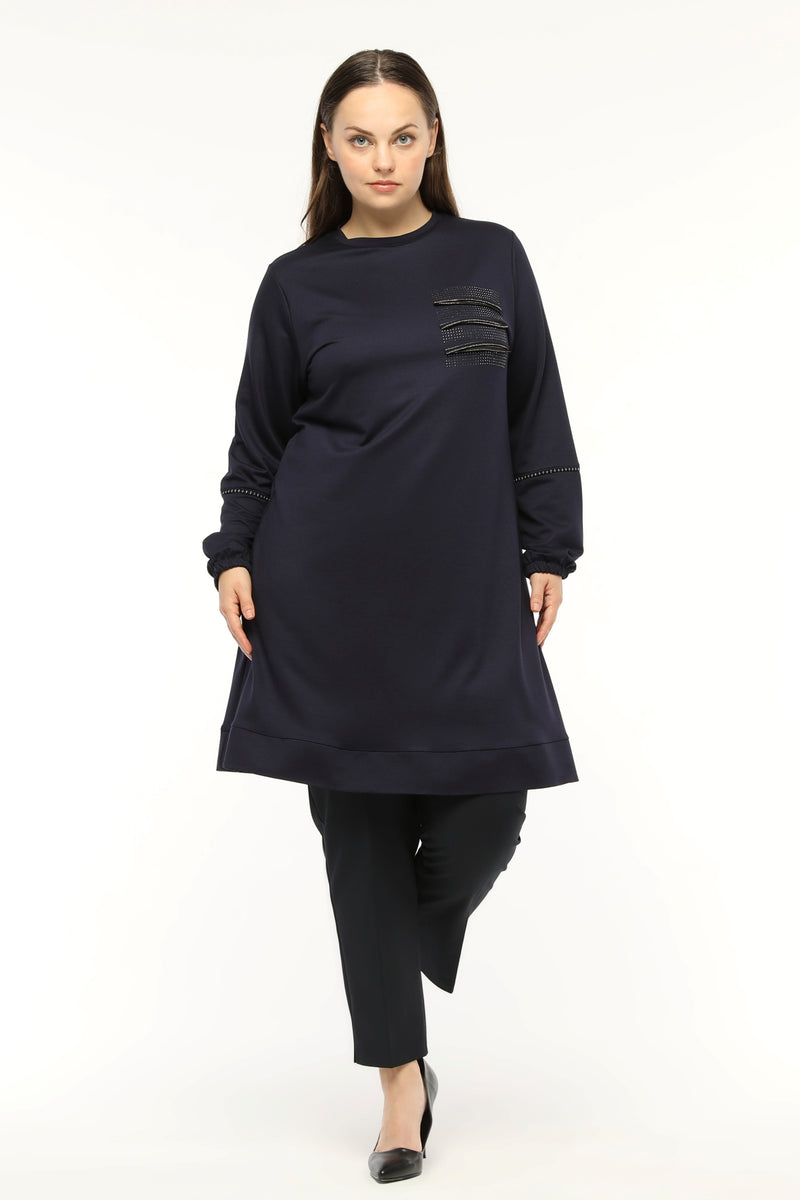 MSB Packet Detailed Tunic Navy Blue