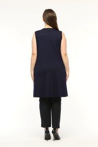 SR Chiffon&Frilled Dtld Inner Tunic Navy Blue