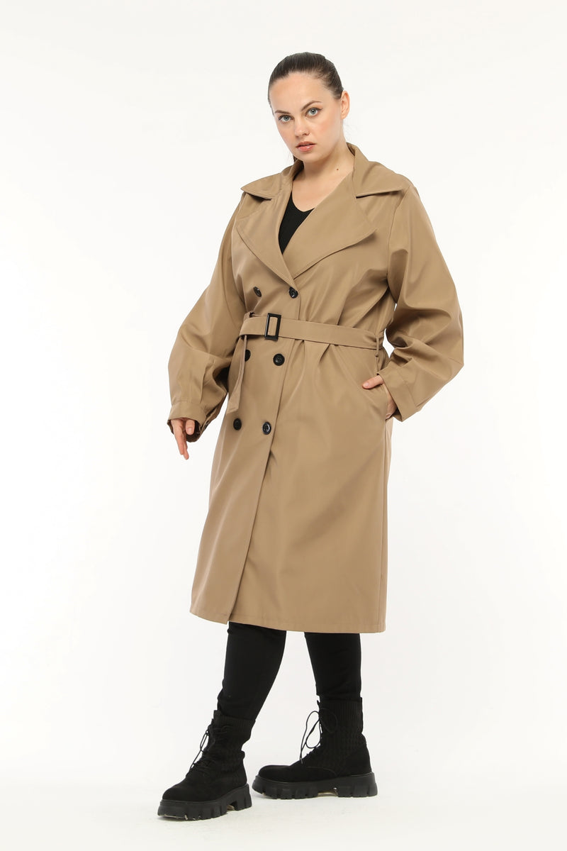 ERC Button Dtld Trenchcoat Mink
