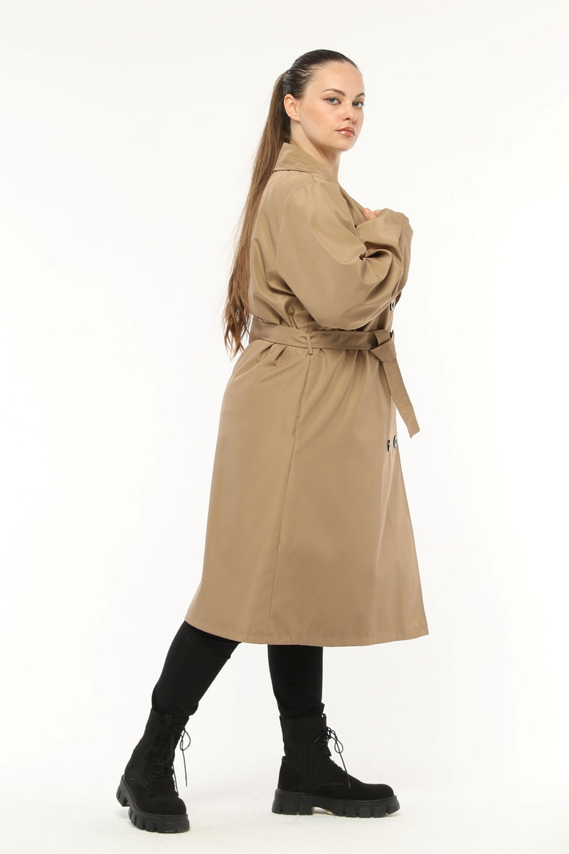 ERC Button Dtld Trenchcoat Mink