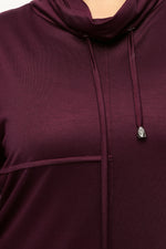 MSB Cotton Lapel Collar Tunic Burgundy