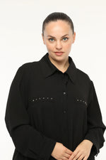 SR Plus Size Long Shirt Black