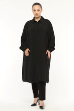 SR Plus Size Long Shirt Black