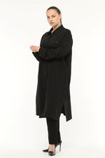 SR Plus Size Long Shirt Black