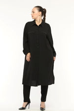 SR Plus Size Long Shirt Black