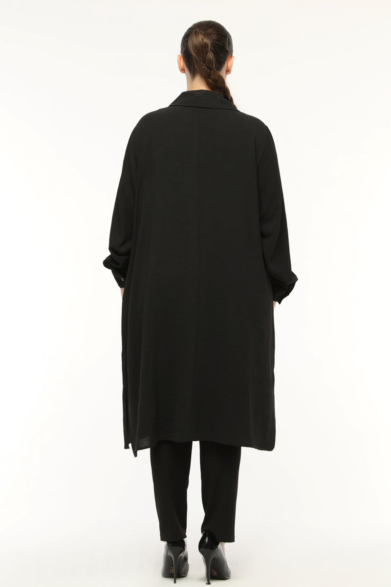 SR Plus Size Long Shirt Black