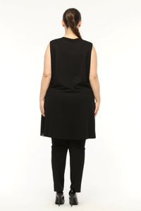 SR Chiffon Sleeveless Inner Tunic Black
