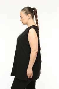 SR Chiffon Sleeveless Inner Tunic  Black
