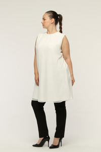 SR Chiffon Sleeveless Inner Tunic Ecru