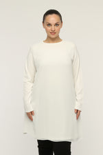 SR Chiffon Front Inner Tunic Ecru