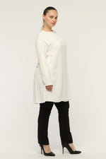 SR Chiffon Front Inner Tunic Ecru