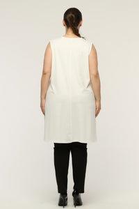 SR Chiffon&Frilled Dtld Inner Tunic  Ecru