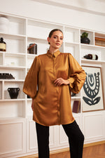 SC Saten Miranda Blouse Camel