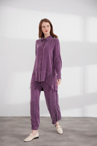 ALMARWAH  Qupra Silk Shirt Ivy
