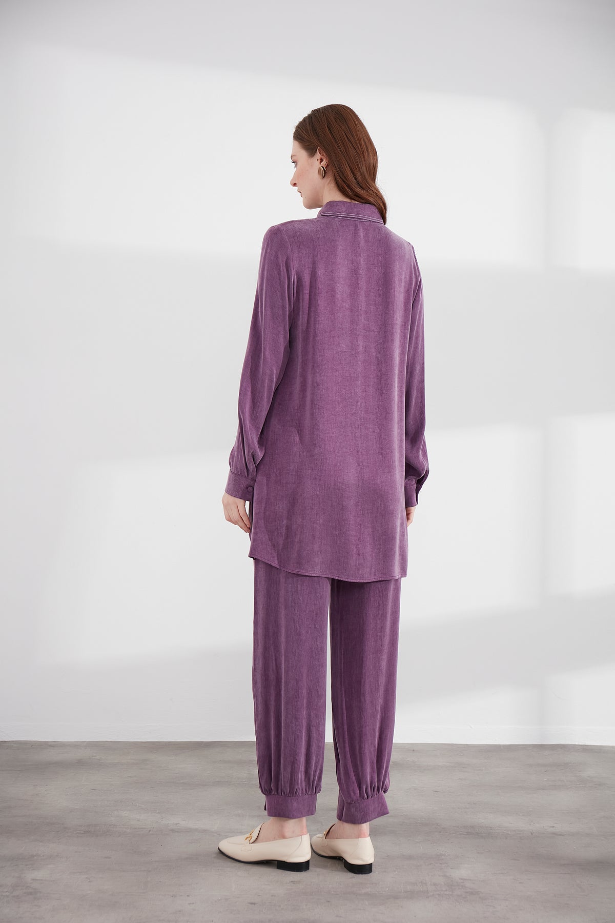 ALMARWAH  Qupra Silk Shirt Ivy