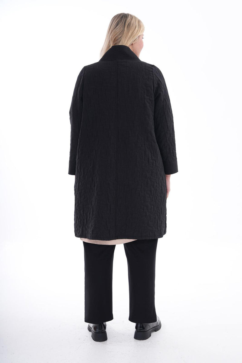 DL Quilted Cardigan Black
