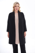DL Quilted Cardigan Black